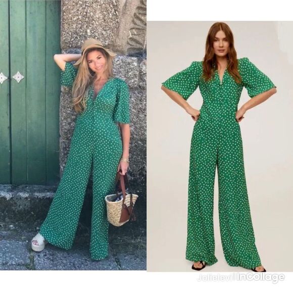 MNG Long printed jumpsuit - Picture 1 of 14